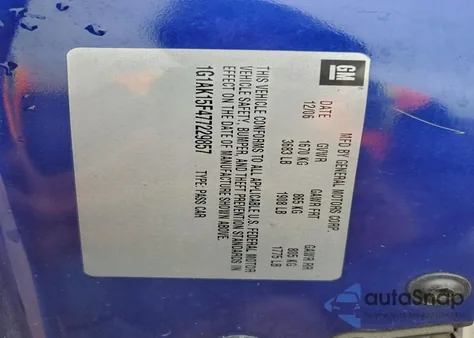 2007 Chevrolet Cobalt Ls из США, поврежденный, VIN 1G1AK15F477229857